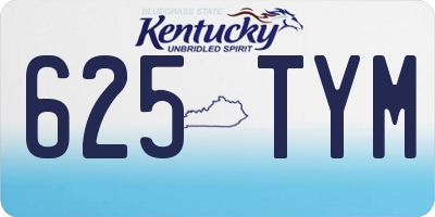 KY license plate 625TYM