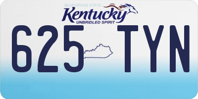 KY license plate 625TYN