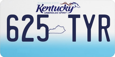 KY license plate 625TYR