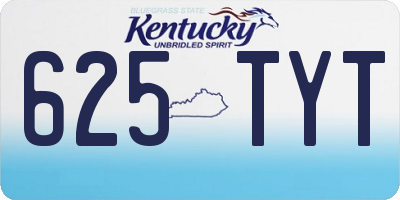 KY license plate 625TYT