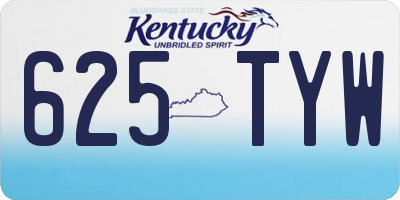 KY license plate 625TYW