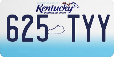 KY license plate 625TYY