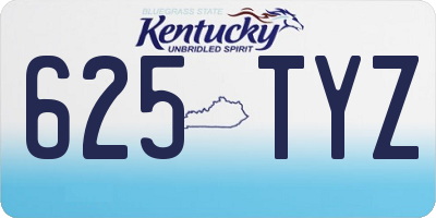 KY license plate 625TYZ