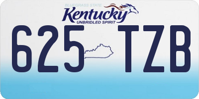 KY license plate 625TZB