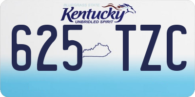 KY license plate 625TZC