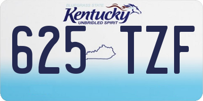 KY license plate 625TZF