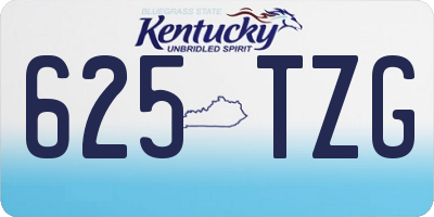 KY license plate 625TZG