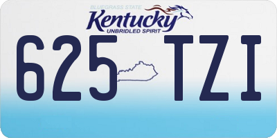 KY license plate 625TZI