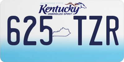 KY license plate 625TZR