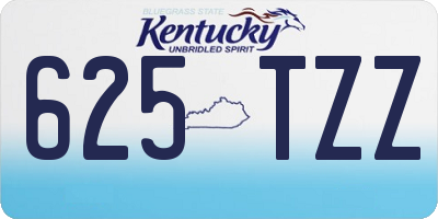 KY license plate 625TZZ