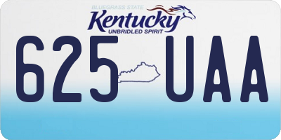 KY license plate 625UAA