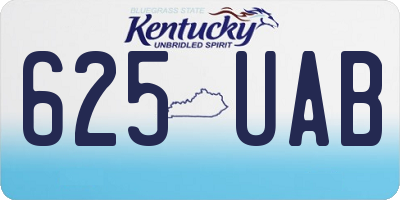 KY license plate 625UAB