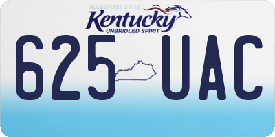 KY license plate 625UAC