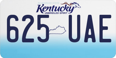 KY license plate 625UAE