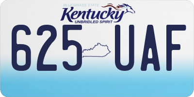 KY license plate 625UAF