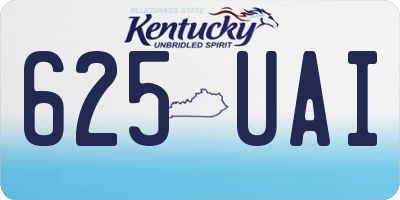 KY license plate 625UAI
