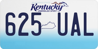 KY license plate 625UAL