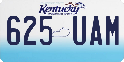 KY license plate 625UAM