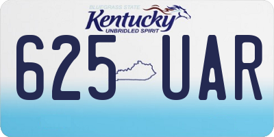 KY license plate 625UAR