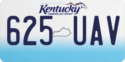 KY license plate 625UAV
