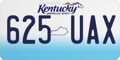 KY license plate 625UAX