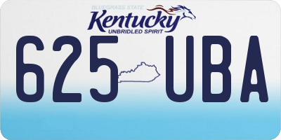 KY license plate 625UBA
