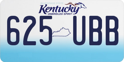 KY license plate 625UBB