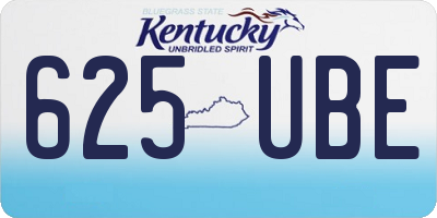 KY license plate 625UBE