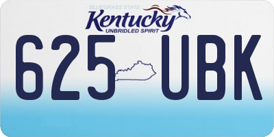 KY license plate 625UBK