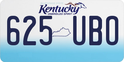 KY license plate 625UBO
