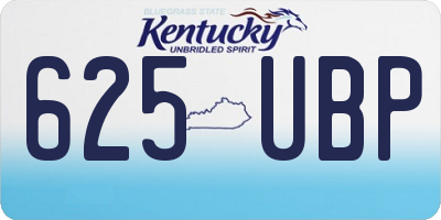 KY license plate 625UBP