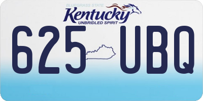 KY license plate 625UBQ