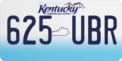 KY license plate 625UBR
