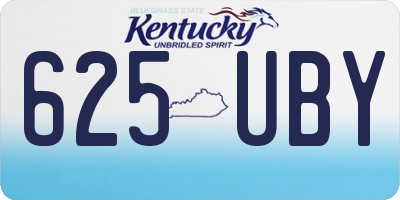 KY license plate 625UBY