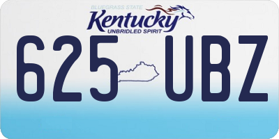 KY license plate 625UBZ