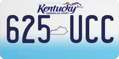 KY license plate 625UCC