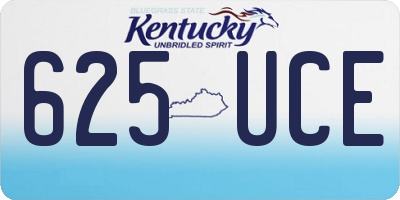 KY license plate 625UCE