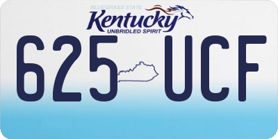 KY license plate 625UCF
