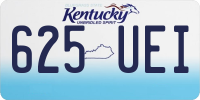 KY license plate 625UEI