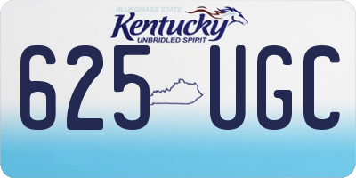 KY license plate 625UGC