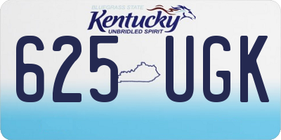 KY license plate 625UGK
