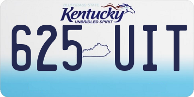 KY license plate 625UIT