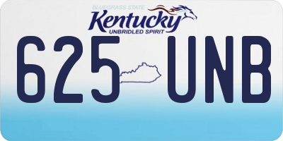 KY license plate 625UNB