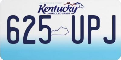 KY license plate 625UPJ