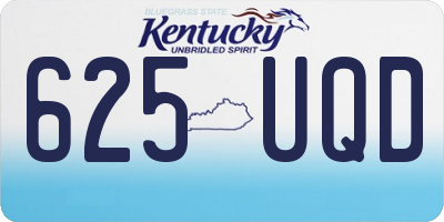 KY license plate 625UQD