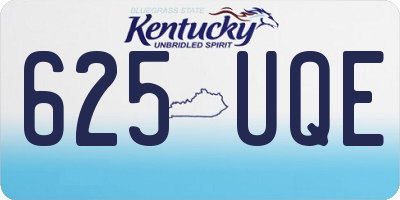 KY license plate 625UQE