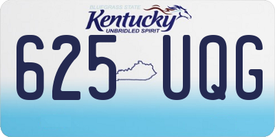 KY license plate 625UQG