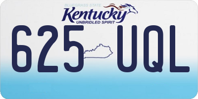 KY license plate 625UQL