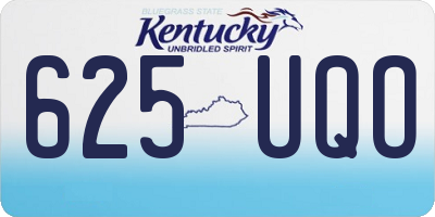 KY license plate 625UQO
