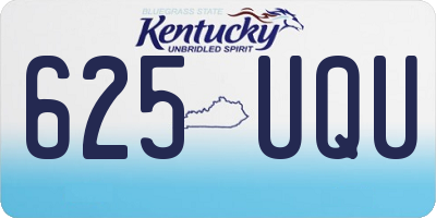 KY license plate 625UQU